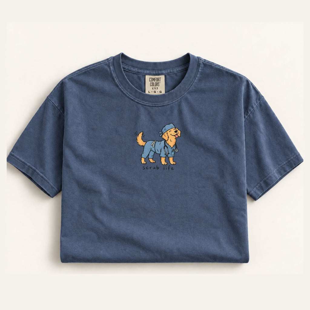 Scrub Life™ Dog Tee Denim