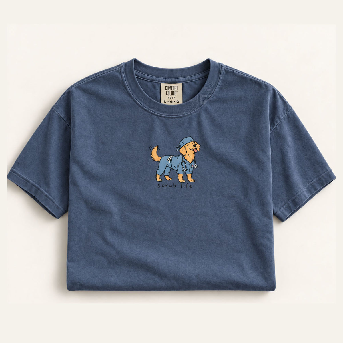 Scrub Life™ Dog Tee Denim